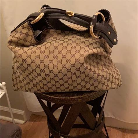 authentic gucci horsebit hobo